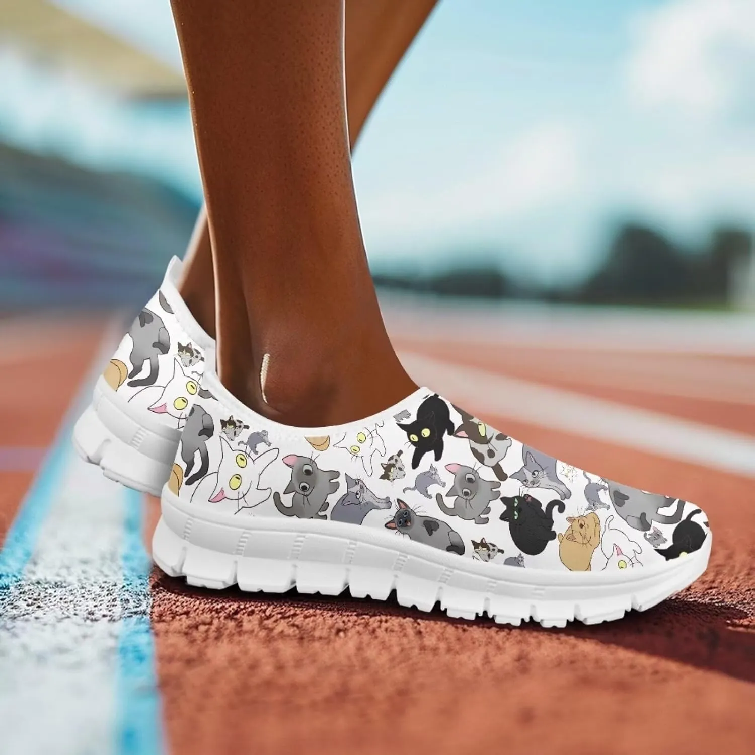 Coloranimal Flats for Women Walking Shoes Casual Flats Comfortable Travel Shoes Women's Road Runnning Shoes Casual Womens Footwear
